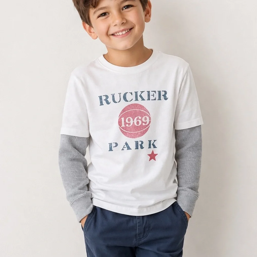 Gap Rucker Park Basketball Long Sleeve Tee Size S